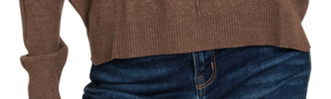 Viscose Front Seam Sweater BROWN