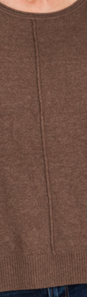 Viscose Front Seam Sweater BROWN