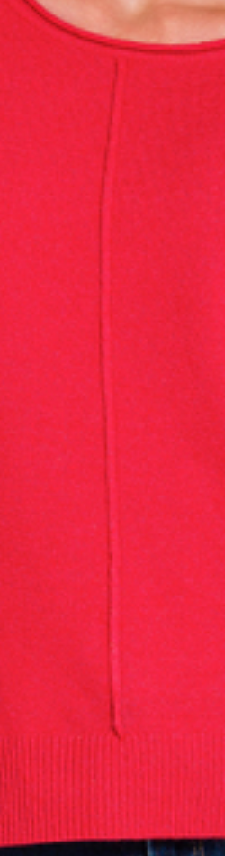 Viscose Front Seam Sweater RED