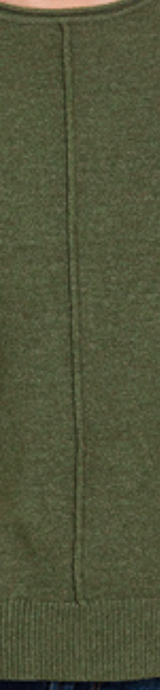 Viscose Front Seam Sweater DK OLIVE