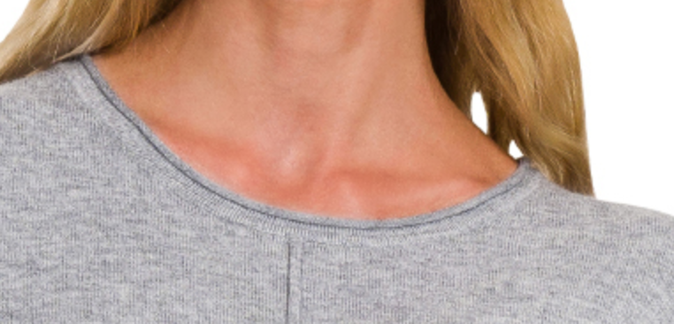 Viscose Front Seam Sweater GRAY