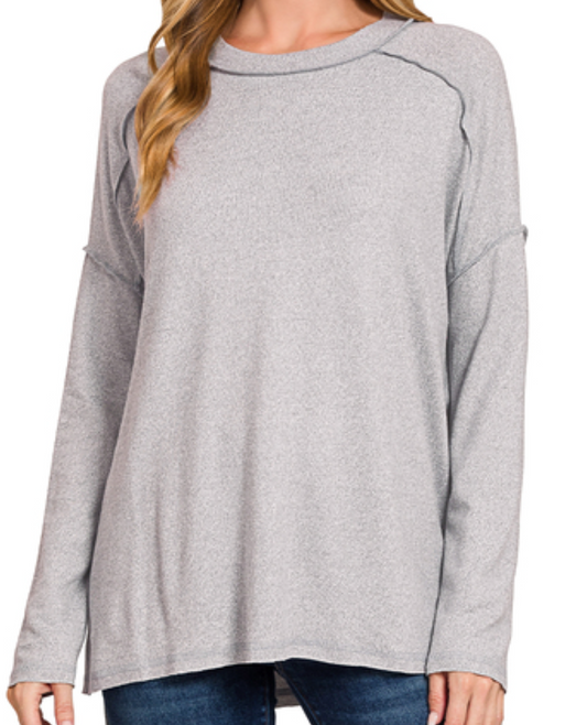 Melange Hacci Hi-Low GRAY