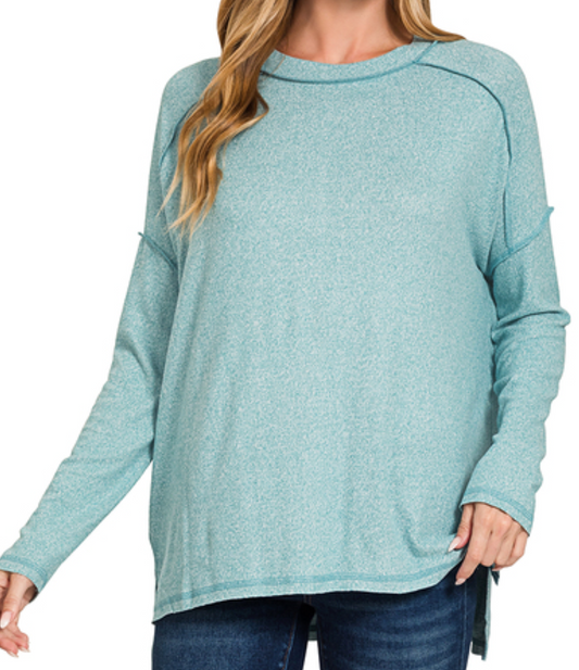 Melange Hacci Hi-Low TEAL