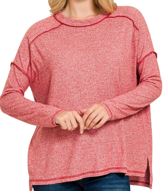 Melange Hacci Hi-Low RED