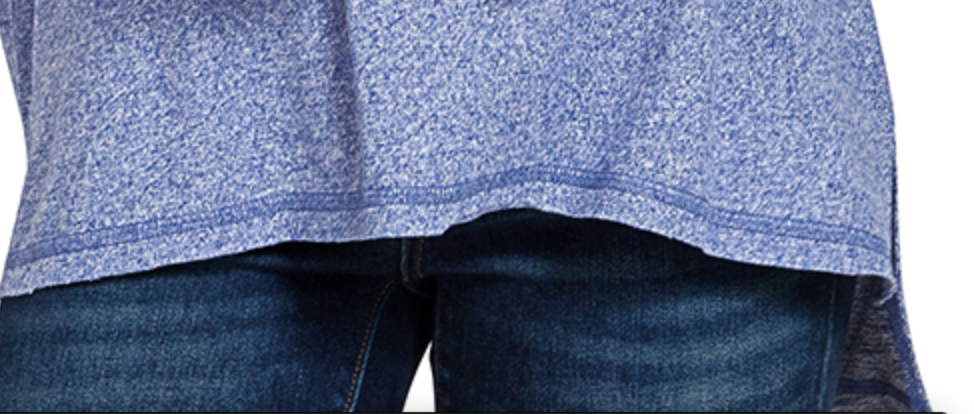 Melange Hacci Hi-Low NAVY
