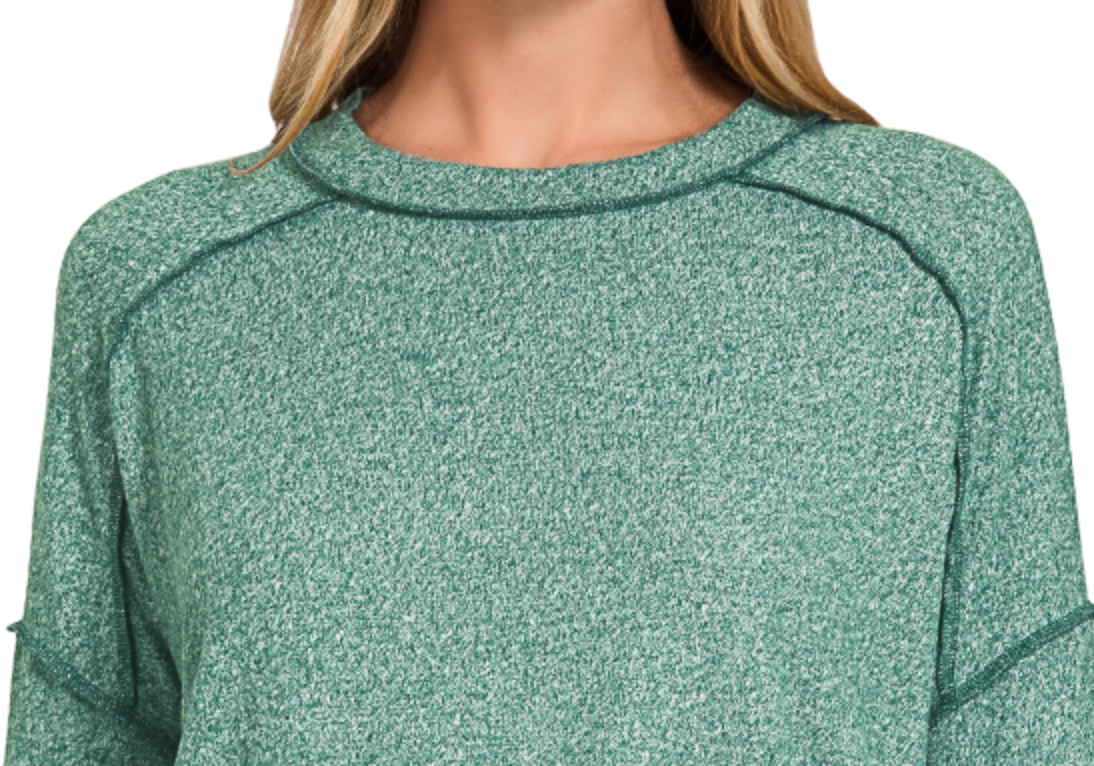 Melange Hacci Hi-Low GREEN