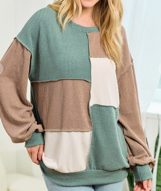 Fall For You Color Block MOSS