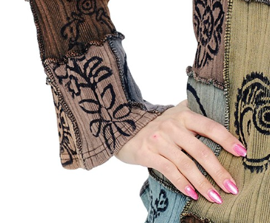 Hippie Patchwork Hoodie Jacket MULTI