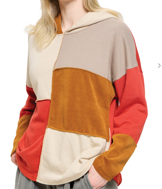 Boho Patchwork Hoodie SIENNA