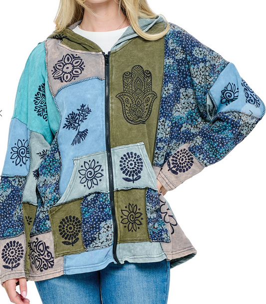 Hoodie Patchwork Jacket MULTI
