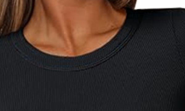 Fitted Ribbed Layering Top BLACK