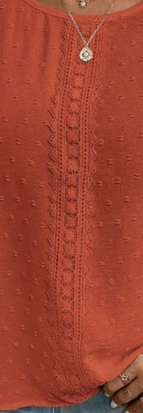 Swiss Dot Lace Inlet Blouse SIENNA