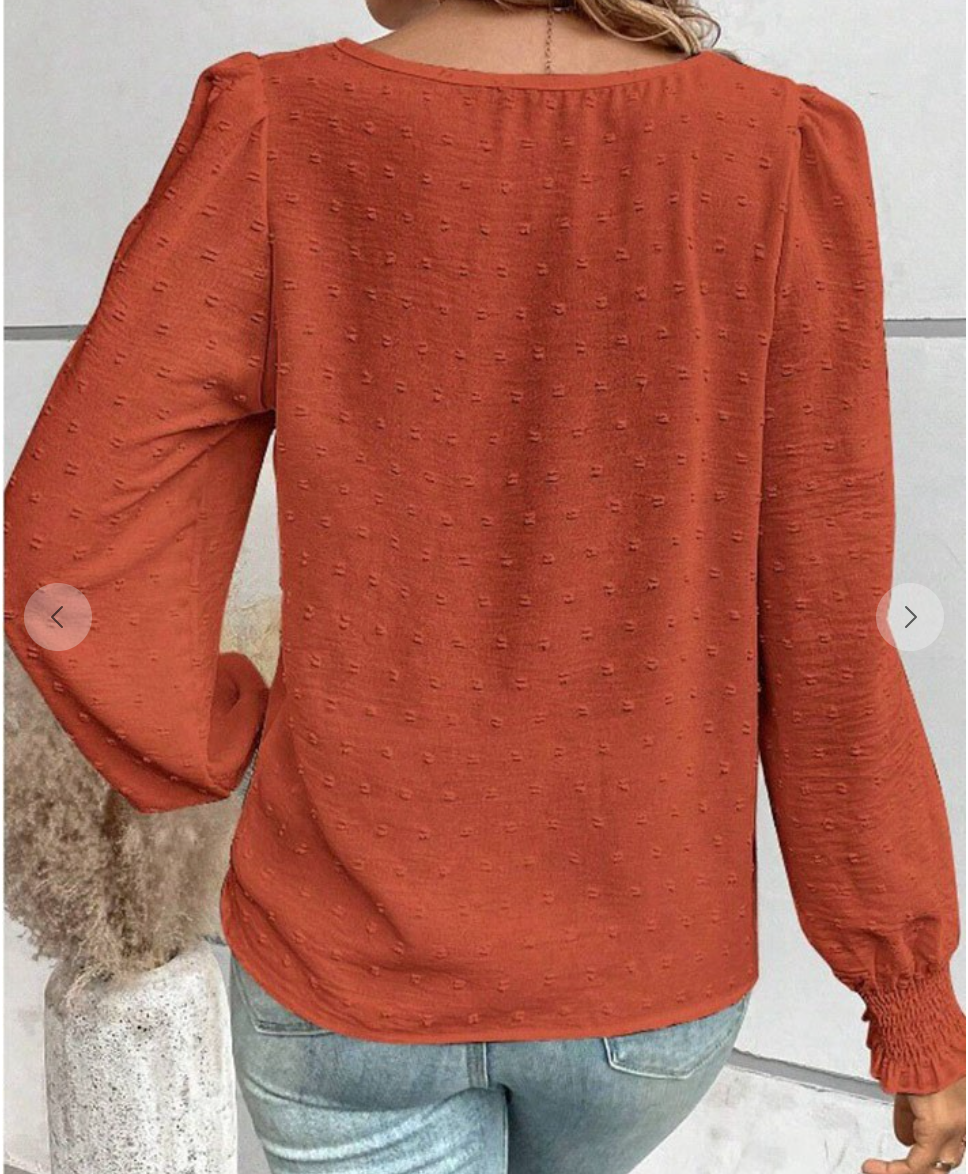 Swiss Dot Lace Inlet Blouse SIENNA