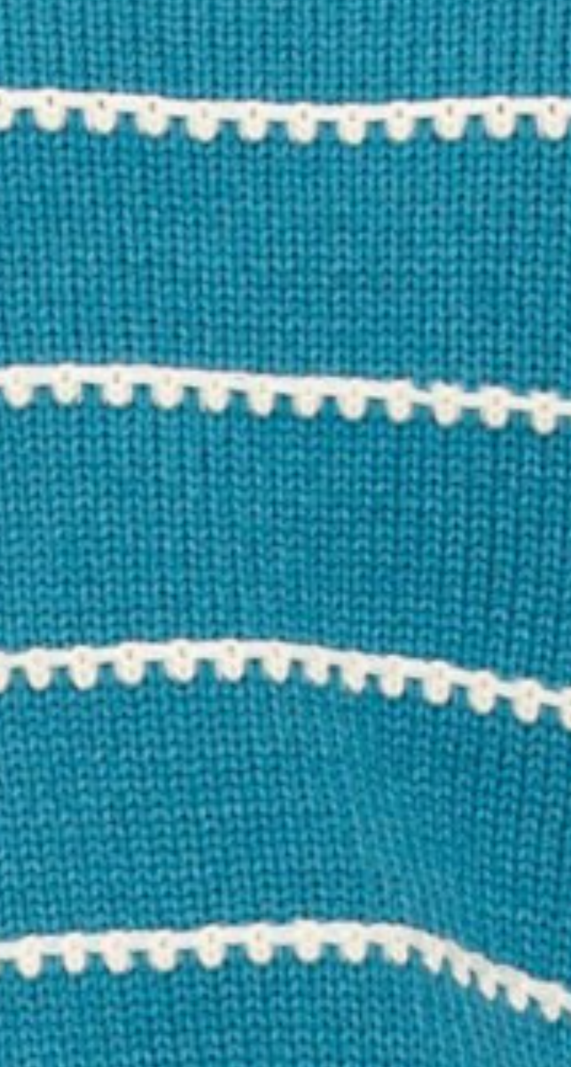 Blanket Stitch Sweater TEAL