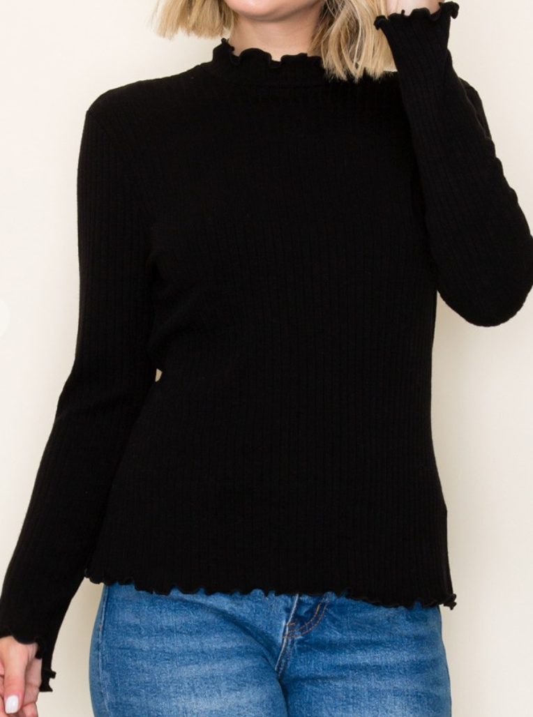 Merrowed Hemmed Rib BLACK