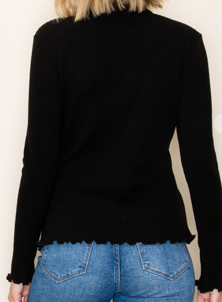 Merrowed Hemmed Rib BLACK