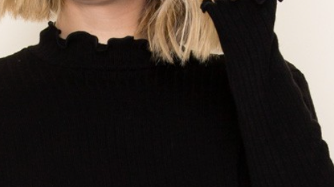 Merrowed Hemmed Rib BLACK