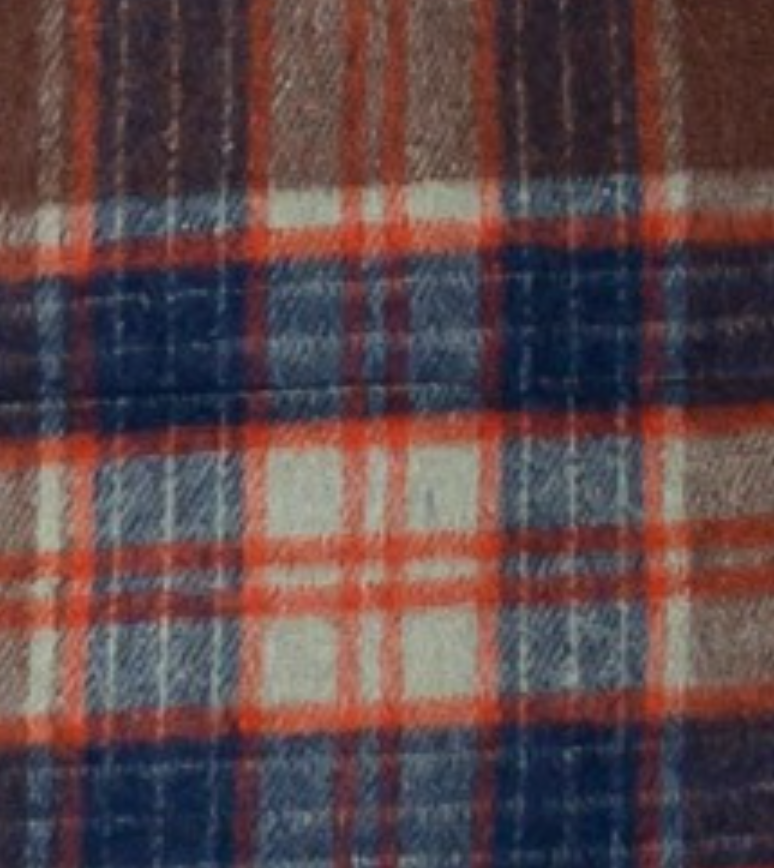 Reversible Plaid/Corduroy Vest NAVY