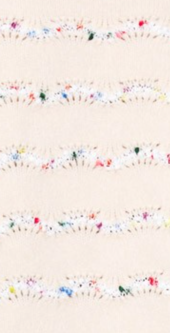 Confetti Popcorn Stripe Sweater OATMEAL