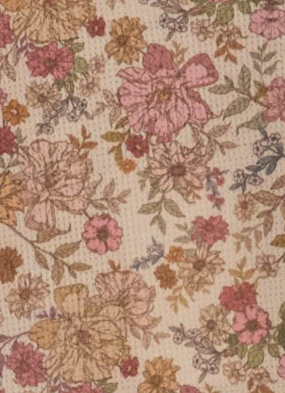 Waffle Floral Crop BEIGE