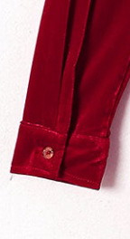 Velvet Ruffle Dress RED