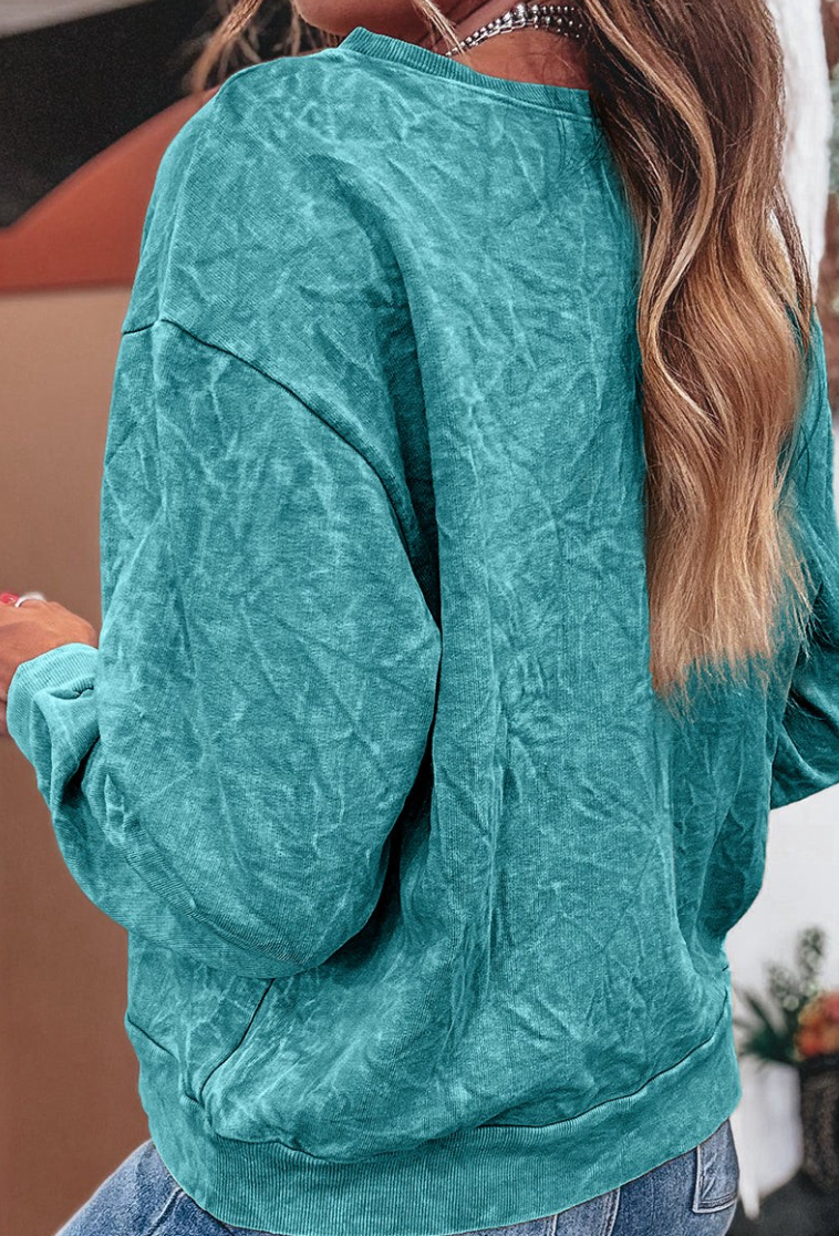 Saved By Grace Mineral Sweatshirt TEAL