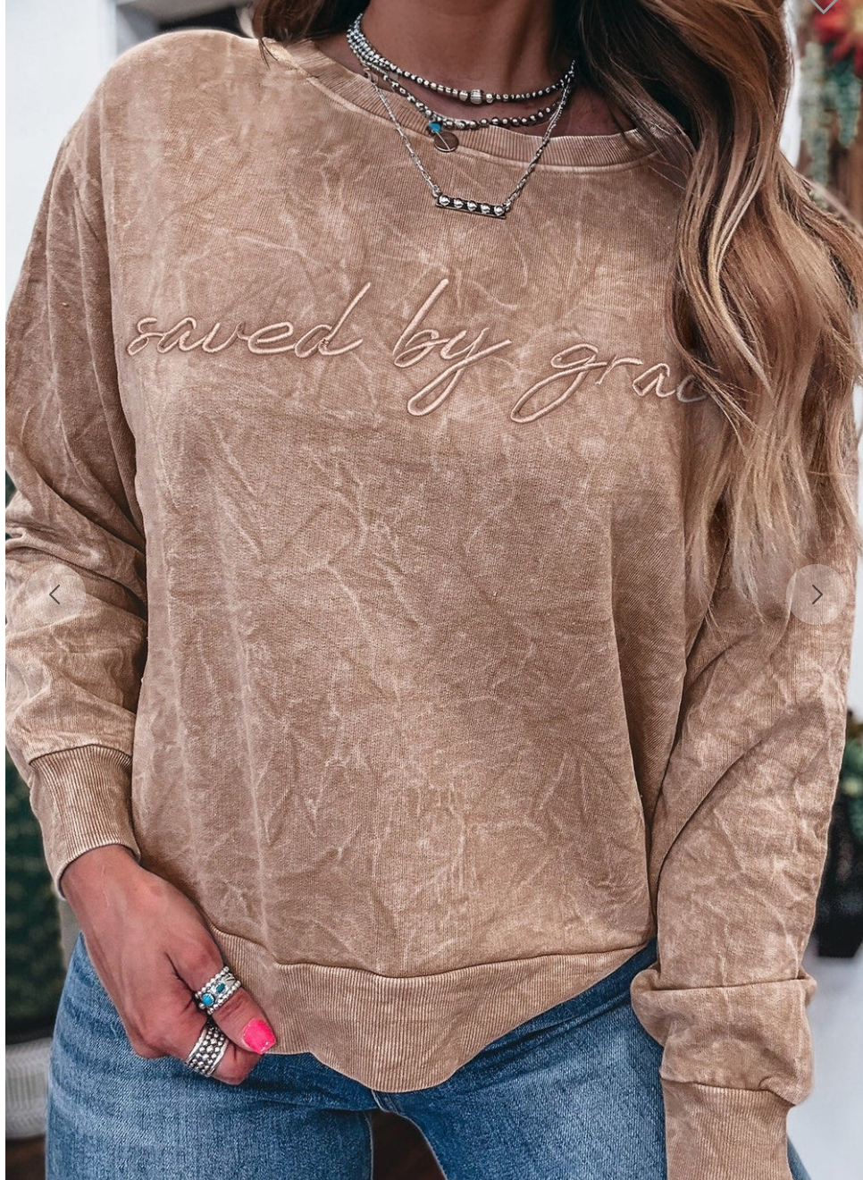 Saved By Grace Mineral Sweatshirt COCOA