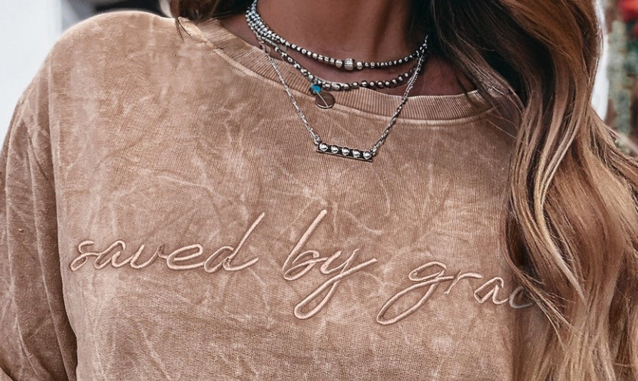 Saved By Grace Mineral Sweatshirt COCOA