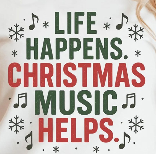 Life Happens Music Helps WHITE