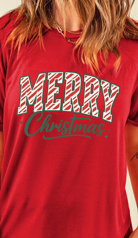 Merry CHRISTmas Tee RED