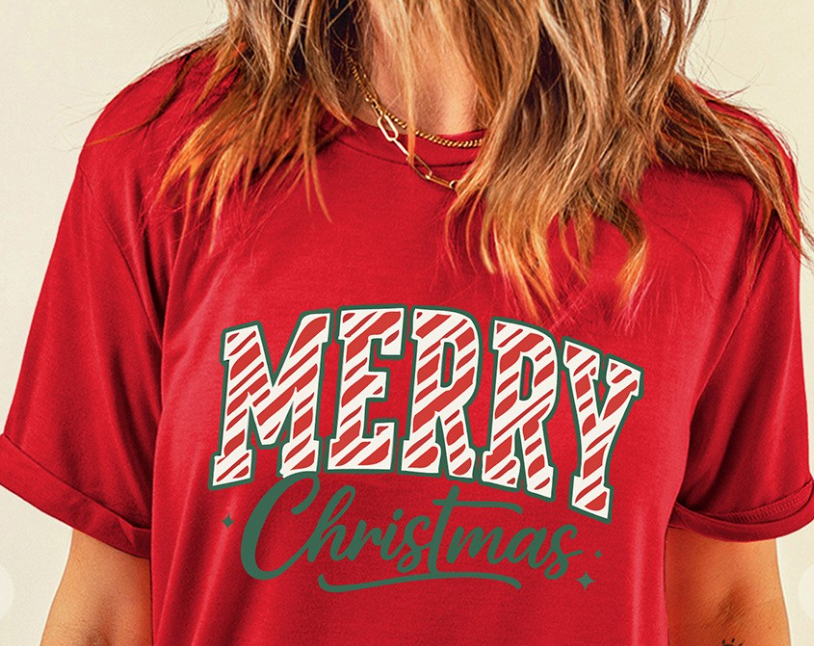 Merry CHRISTmas Tee RED