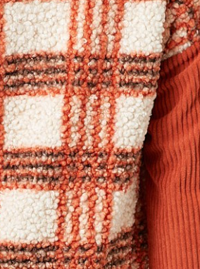 Plaid Cozy Shacket RUST