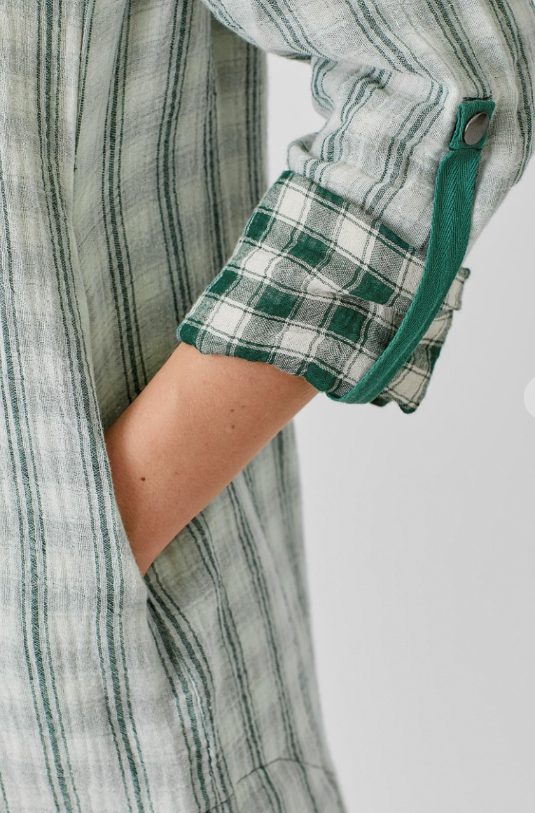 Stripe Double Gauze GREEN