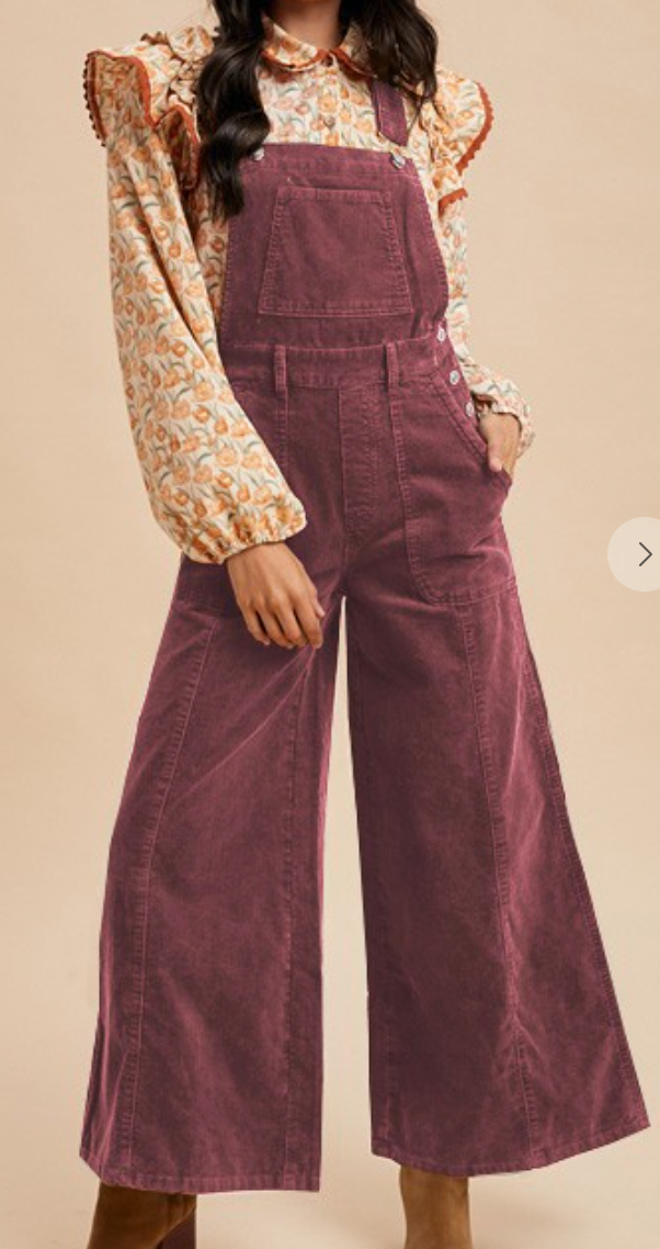 Corduroy Mineral Washed Jumper 29" WINE