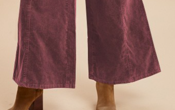 Corduroy Mineral Washed Jumper 29" WINE