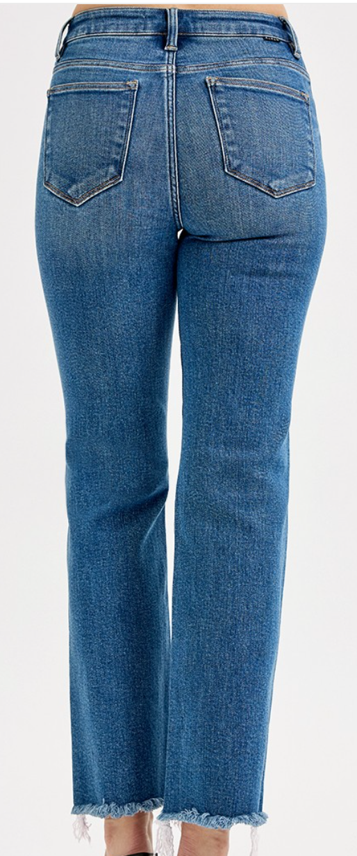 RISEN Tum Ctrl HR Crop Straight Raw Hem 28.5"