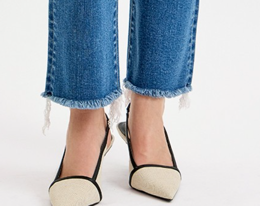 RISEN Tum Ctrl HR Crop Straight Raw Hem 28.5"