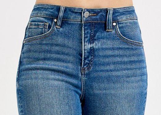 RISEN Tum Ctrl HR Crop Straight Raw Hem 28.5"