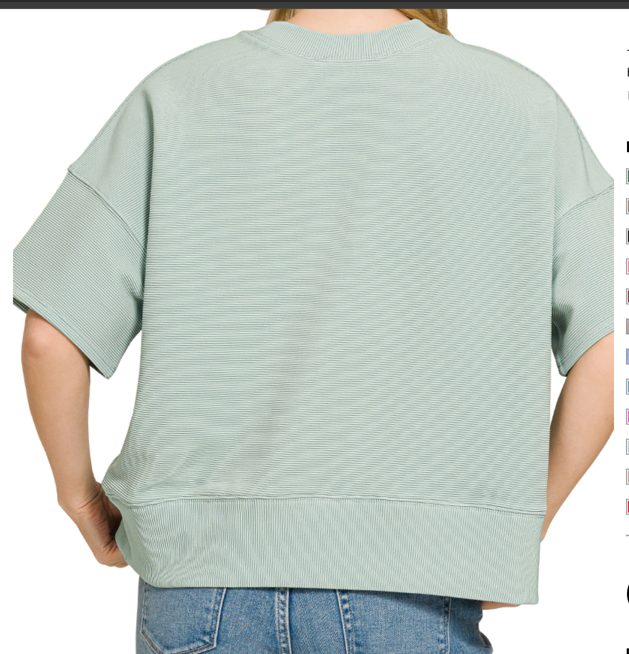 Effortless Ribbed Tee MEADOW