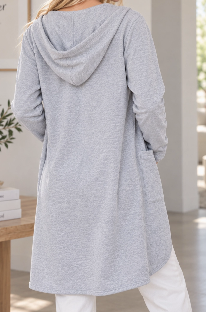 Homebody Hooded Cardigan GRAY
