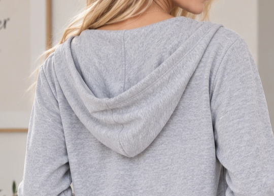 Homebody Hooded Cardigan GRAY