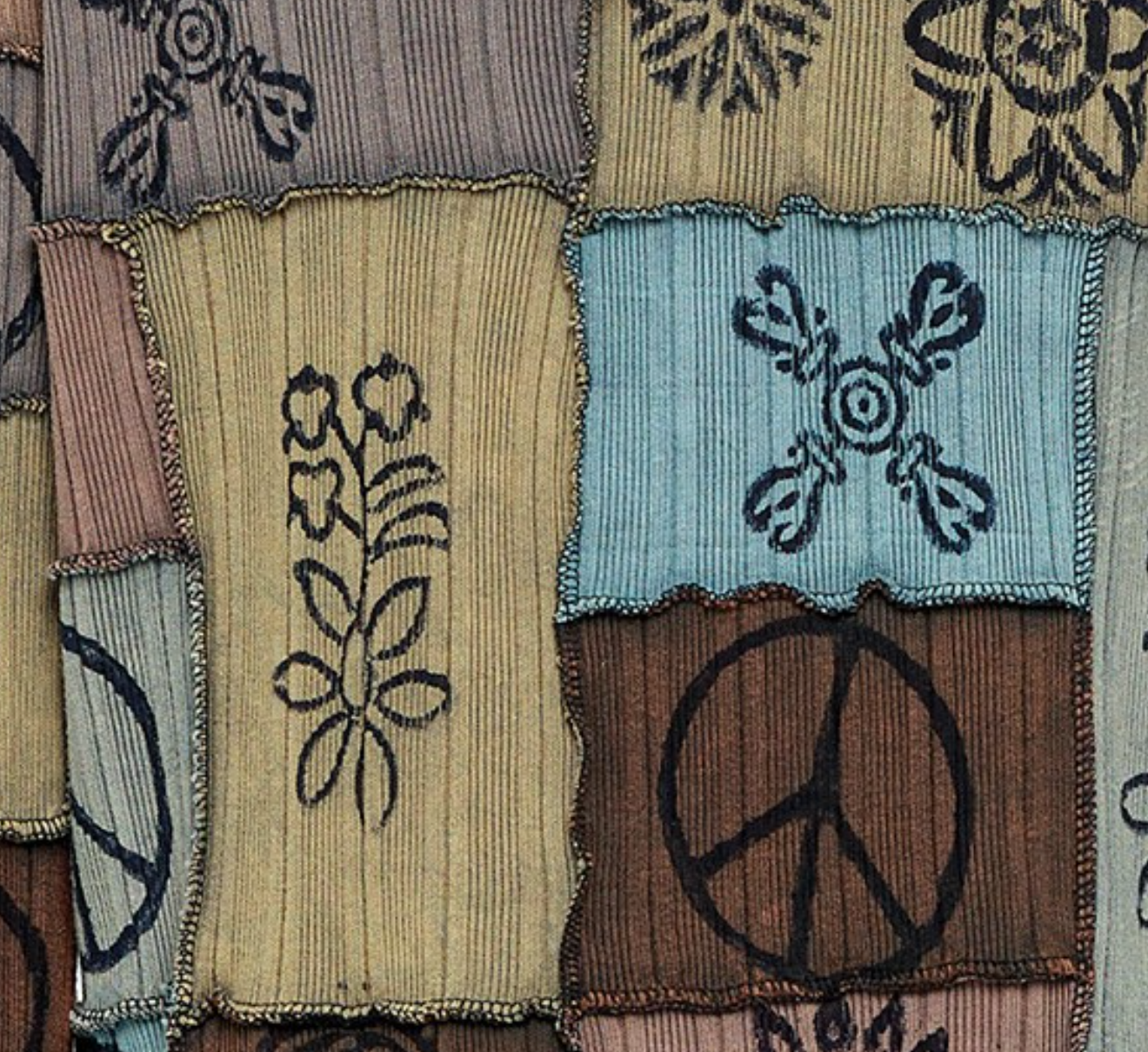Hippie Patchwork Hoodie Jacket MULTI