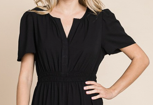 Layered Maxi Dress BLACK