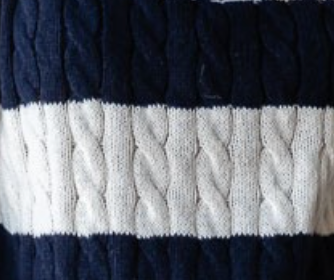 1/4 Zip Cable Knit Sweater NAVY