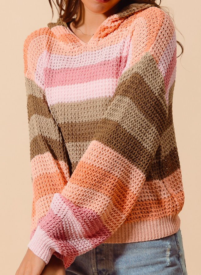 Stripe Hoodie Sweater AUTUMN