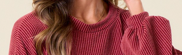 Emma Drop Balloon Sleeve BURGUNDY