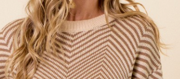 Chevron Sweater TAUPE