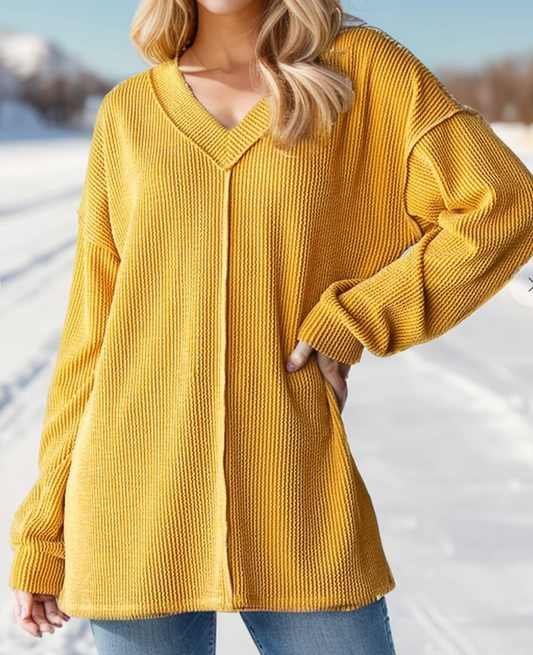 V~Neck Urban RIb MUSTARD