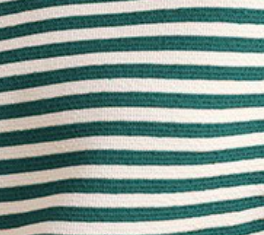 Stripe Drop Shoulder Long Sleeve EMERALD