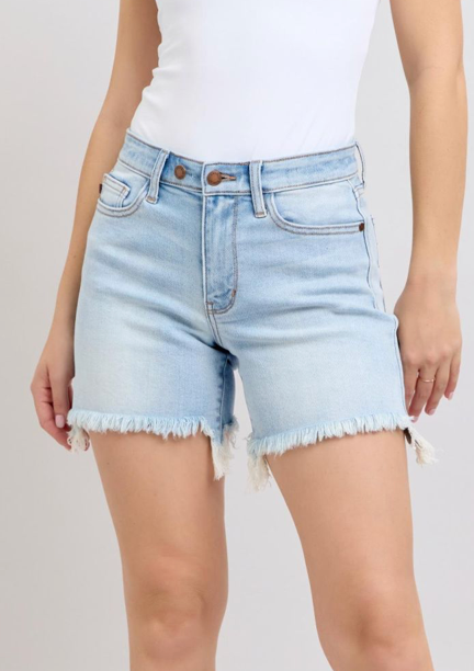 JUDY BLUE HR Dad Shorts 6.75"